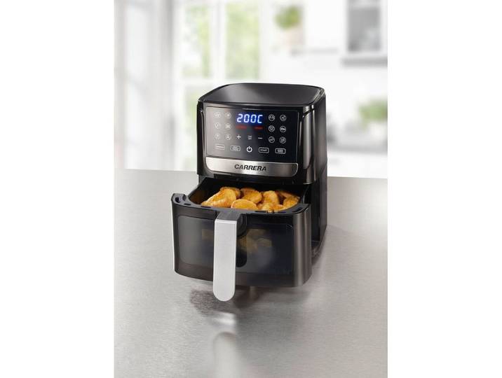 CARRERA Original Heißluftfritteuse Digitale Heißluft-Fritteuse 4,5 l, Mit 4,5 L Fassungsvermögen.