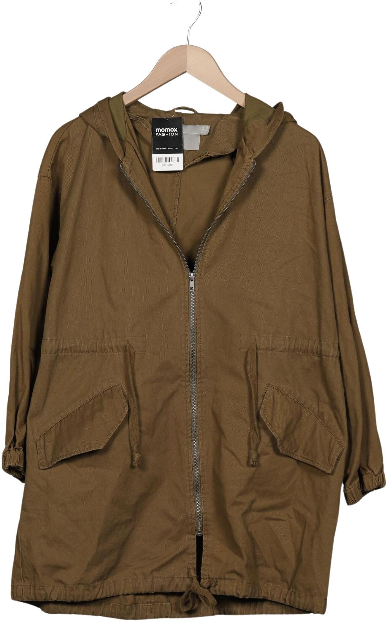 asos Damen Mantel, Grün, Gr. EU 36, Baumwolle - Second Hand