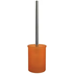 Spirella WC Bürste Klobürste Toilettenbürste „Yoko“ mit hygienischem Behälter Glas Orange