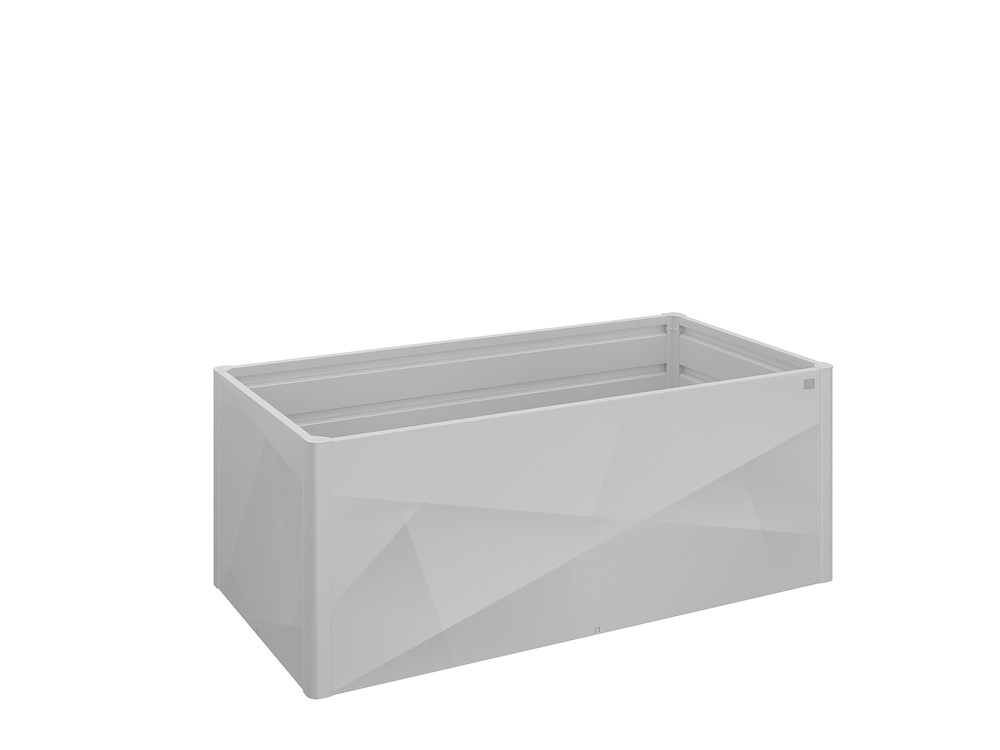 BIOHORTGARTE HochBeet 2 x 1 X-Design silber-metallic 16964455
