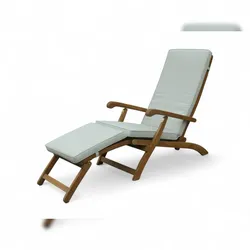 Prestige Home Living Outdoor Ergonomische Sonnenliege, Saunaliege inkl. Auflage aus Akazienholz