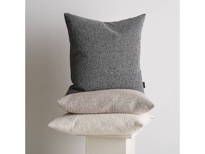 Housse de coussin Tony II Gris/Gris 46 x 46cm Tissu