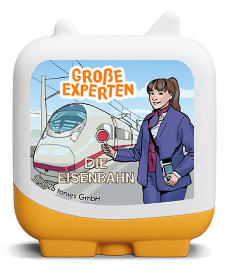 tonies 11005201 GROSSE EXPERTEN - Die Eisenbahn 60 min (Orange/Weiß/Blau/Schwarz/Rot/Violett)