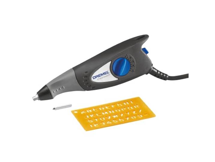 Dremel 290 Engraver - Graveur fourni avec 1 pointe de Gravure et 1 Pochoir pour graver Bois\, Métal. Verre\, Plastique\, Céramique