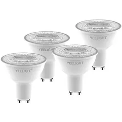 Yeelight Smart Bulb W1, Smarte LED Lampe, GU10, 2700K, dimmbar, WLAN, 4 Stück