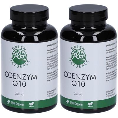 Green Naturals Coenzym Q10 250 mg vegan hochdos. 2x 2x180 St Kapseln