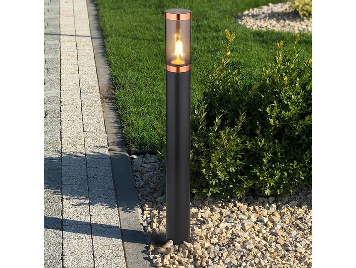 Borne lumineuse 80cm Orange/Noir/Noir/Cuivre
