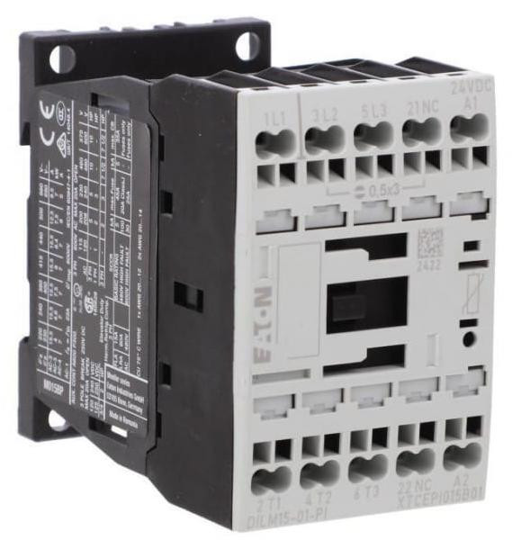 Eaton DILM15-01(24VDC)-PI vermogensschakelaar met 3 contacten, 95 A