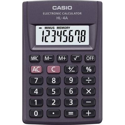 Casio HL-4A Taschenrechner Anthrazit Display (Stellen): 8 batteriebetrieben (B x H x T) 56 x 9 x 87 mm
