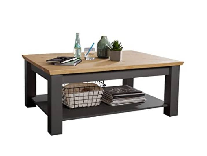 Couchtisch in Kiefer massiv grau Beistelltisch (BxHxT 110x45x75 cm)