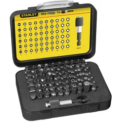 STANLEY Bit-Satz 1/4 Zoll 61-teilig mit magnetischem Bithalter - 1-13-902