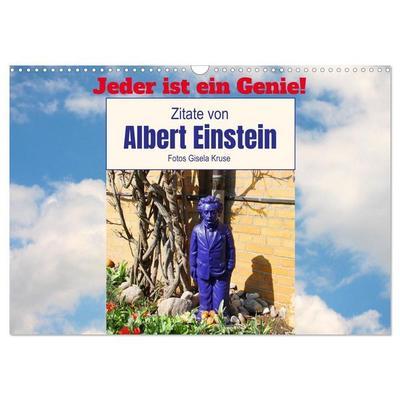 Jeder ist ein Genie! Zitate von Albert Einstein (Wandkalender 2027 DIN A3 quer), CALVENDO Monatskalender