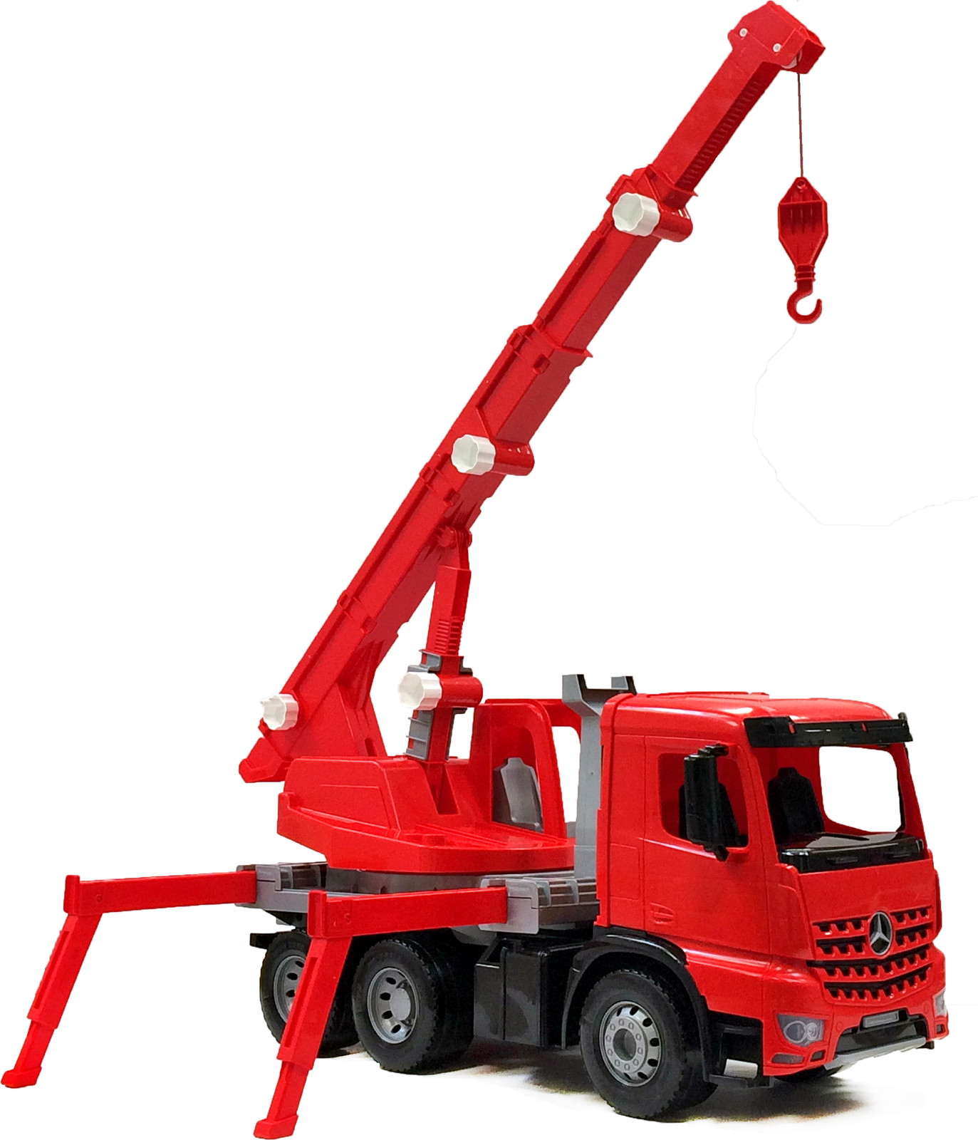 Lena GIGA TRUCKS Brandweerwagen met kraan Arocs - Rood, Zwart, Grijs