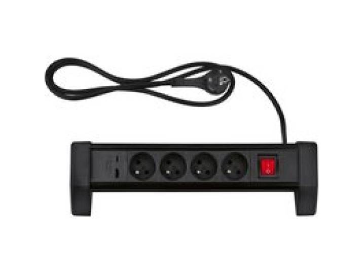 TRONIC® Bloc multiprise (4 prises, noir)