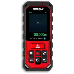 Sola Messwerkzeuge, Laserentfernungsmesser, METRON 80 BTC - Laser-Entfernungsmesser 80 m - Laser-Messgerät – 14 Messfunktionen - Kamera mit (80 m, Laserentfernungsmesser)
