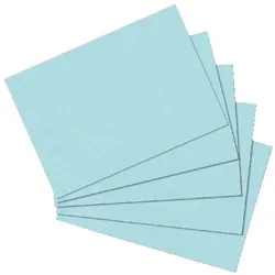 Herlitz, Karteikarten, Karteikarten A5 blau blanko (A5, 175 g/m2)