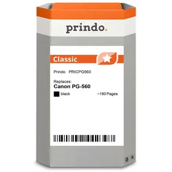 Prindo, Druckerpatrone, kompatibel mit Canon PG-560 (BK)