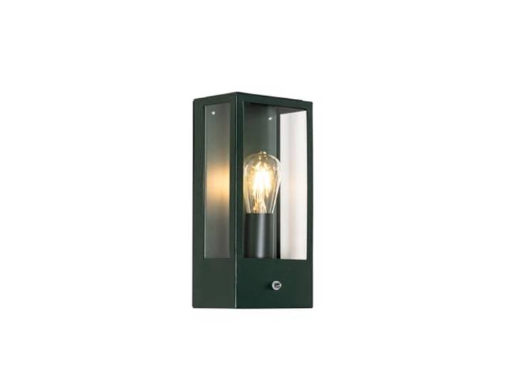 Qazqa rotterdam - Applique murale avec détecteur - 1 lumière - L 16 cm - Vert - Rustique - éclairage extérieur