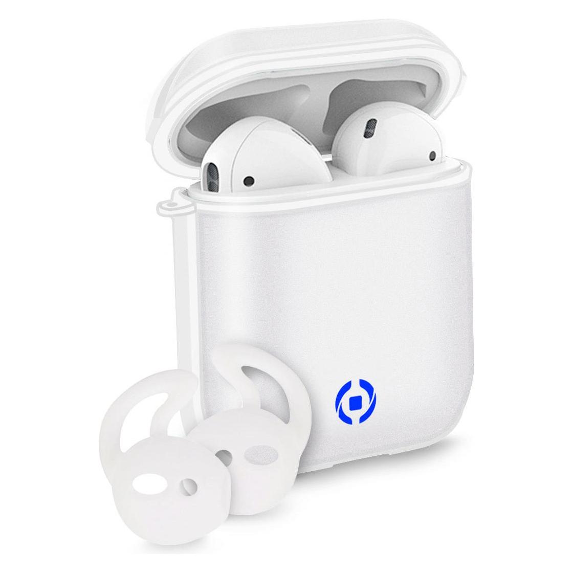 Celly Case für Airpods Glacier Weiss AIRCASEGLACWH Schutzhülle GLACIER für Apple Airpod (Kopfhörer Hülle) (AIRCASEGLACWH)