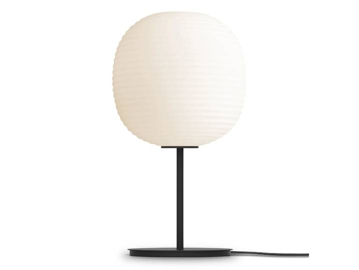 New Works Lampe de table Lantern moyen Frosted white opal glass