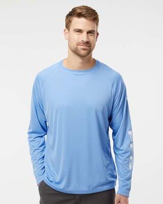 Columbia 212472 Men's PFG Terminal Tackle Long Sleeve T-Shirt in white size XL   Polyester