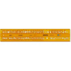 ARISTO Zeichenschablone gelb-transparent