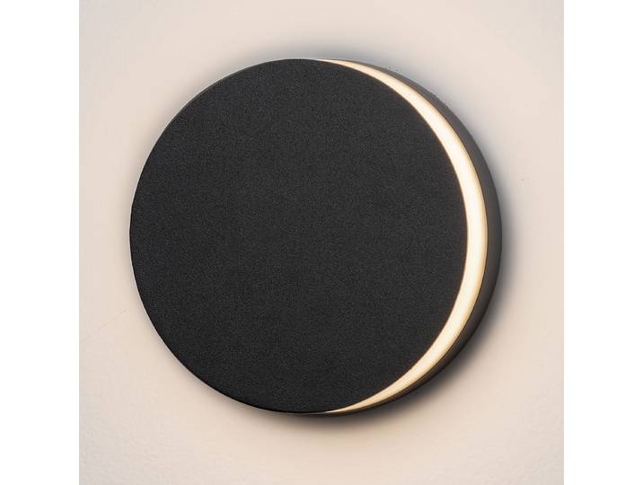 LED-Wandleuchte Rund Ø 15cm Grau