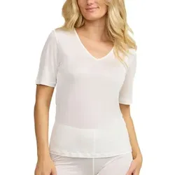 Damella Silk T-Shirt Elfenbein Seide Small Damen