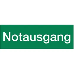 Soennecken Hinweisschild Notausgang langnachleuchtend selbstklebend 297x105mm PVC