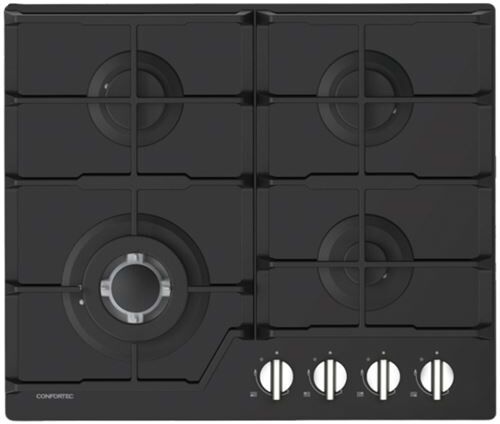 Confortec Placa a Gás  CFH6084CB   60 cm  4 Zonas  Preto