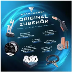 Stahlwerk, Schweissgerät Zubehör, Fülldraht 4er Set FLUX E71T-GS 0,9 mm 1 kg Drahtrolle D100 MIG MAG