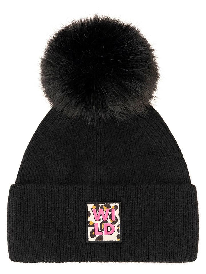 Zwillingsherz Mütze "Wild Leo" in Schwarz - onesize