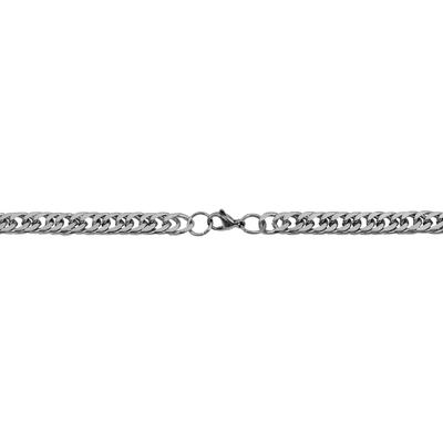 Kette ohne Anhänger ADELIA´S "Halskette aus Edelstahl 50 cm", silber, Halsketten, Herren, 50cm, Edelstahl, Schöne Geschenkidee zum Muttertag