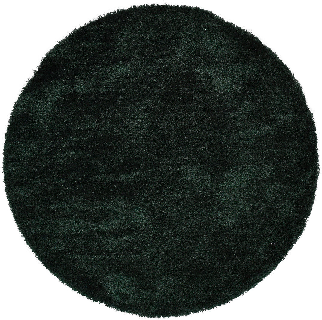 Tom Tailor Handmade Cozy rug in dark green Green Round 100cm