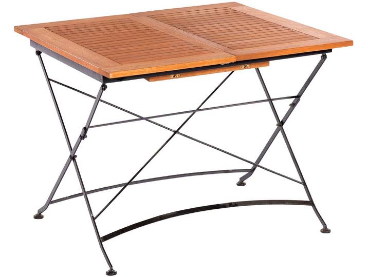 Gartentisch MERXX Schlossgarten , schwarz (beige, schwarz), B:90cm H:74cm T:150cm, Tische, Gartentisch, 90x(100)150 cm