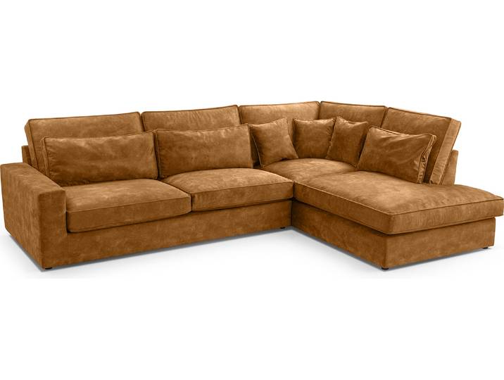 FEDVE Sofa Big Sofa Ecksofa Monica L- Form Funktionssofa Wohnlandschaft Design Couch Rechts