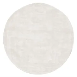 Teppich La Belle aus Viskose, rundes Design, sandfarben, Ø 200 cm, weich und pflegeleicht