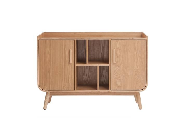 Buffet Scandinave En Bois Clair 2 Portes L122 Cm Hallen
