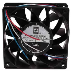 RS PRO DC Axiallüfter 120mm 384m3/h 24V PWM (120 mm), PC Lüfter, Schwarz