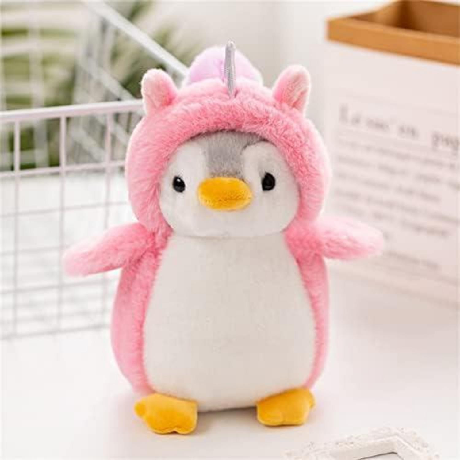 Glitzfas Pinguïn knuffel, pluche, roze, 20 cm