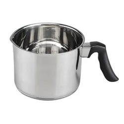 Haushalt International Edelstahl Milchtopf 14cm Thermoboden auch für Induktionsherde 21306