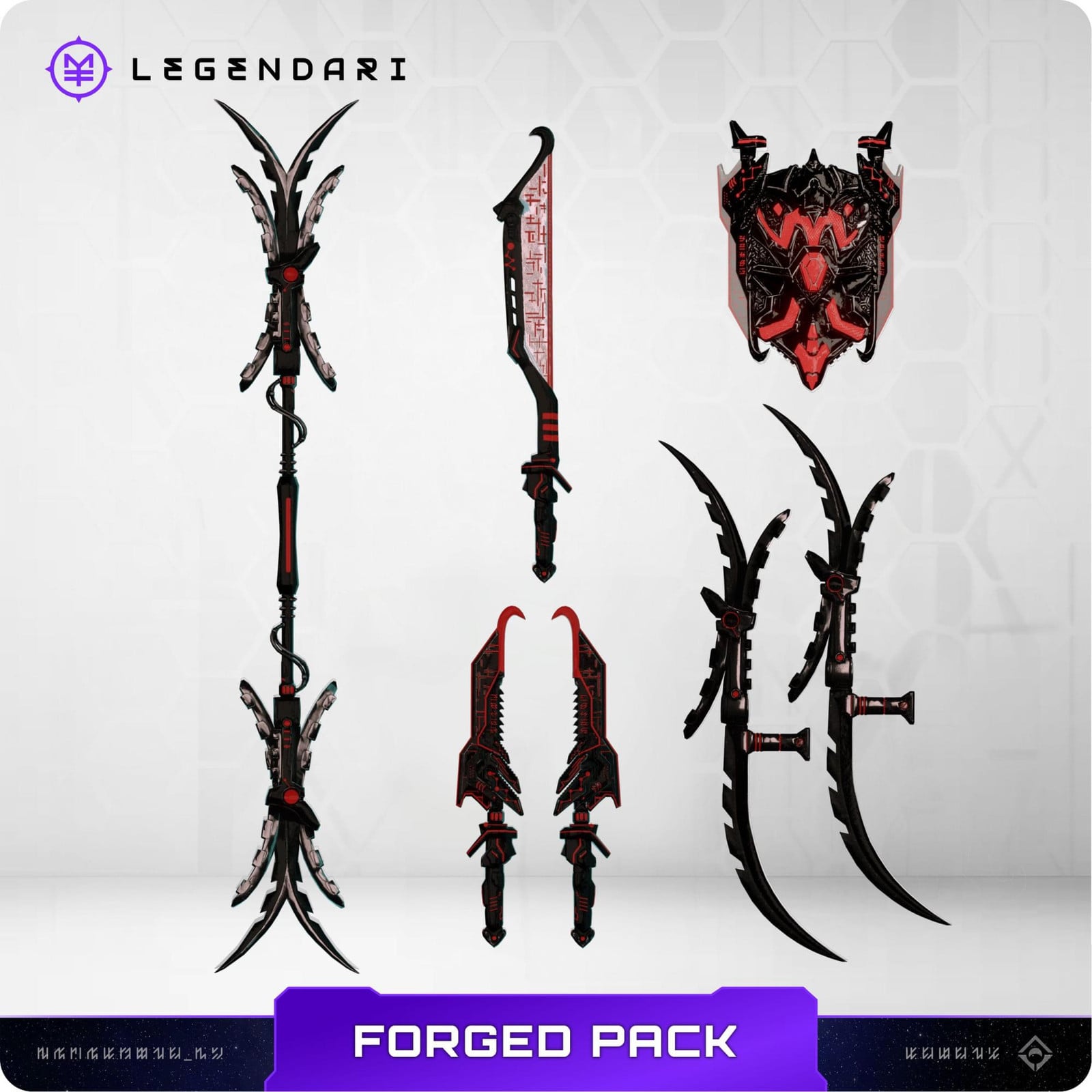 MetaTravelers Legendari Accessoire-set: Forged Weapons Pack