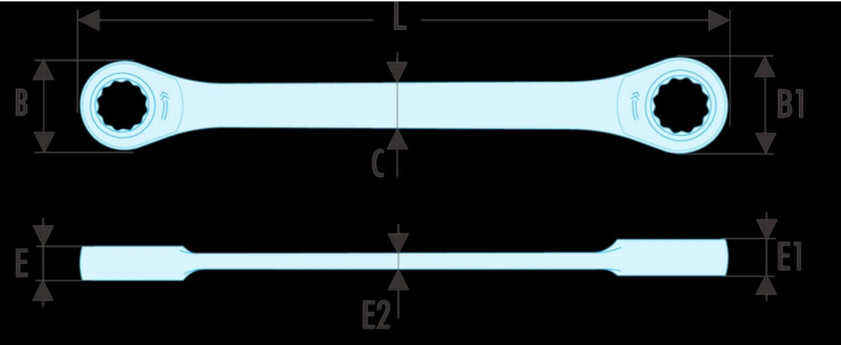 Facom Knarrenringschlüssel gerade 16x18 mm (64.16X18)
