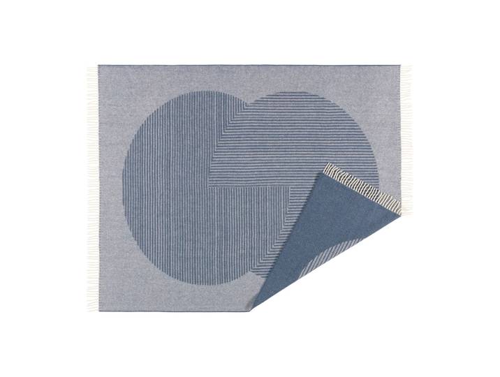 NJRD Plaid en laine Circles 130x185 cm Bleu