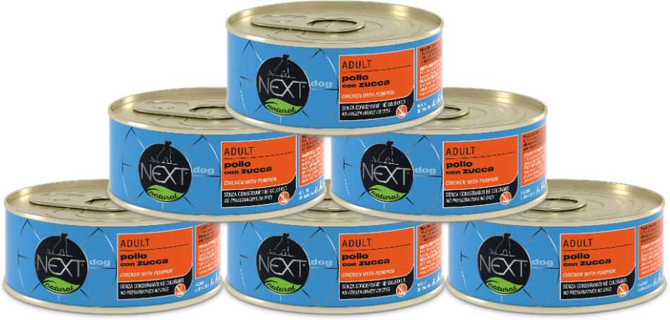 Next Natural Dog  Lattina Multipack 6x90G POLLO CON ZUCCA