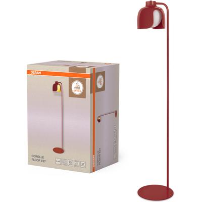 OSRAM Stehlampe "Decor Corolle", rot, H: 141cm, 1 Stk., Leuchten, Fassung E27, Stahl und Glas, Stehlampe