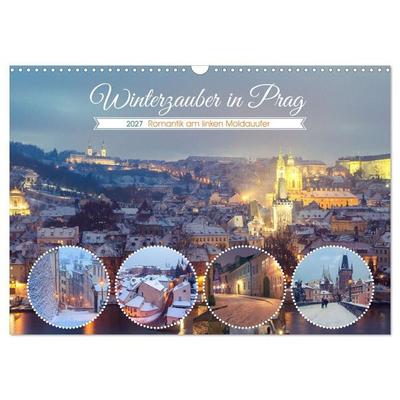 Winterzauber in Prag (Wandkalender 2027 DIN A3 quer), CALVENDO Monatskalender