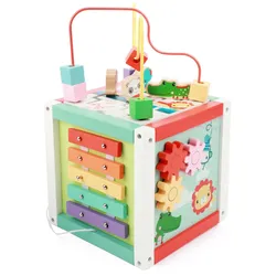 Fisher-Price - Holz-Aktivitätswürfel 5in1 Spielzeug Würfel ab 18 Monaten