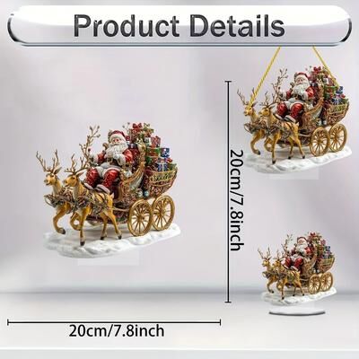 Useful Little Things Bohemian 2D Christmas Gift Ornament Festive Desktop Decoration & Multifunctional Room Accent i