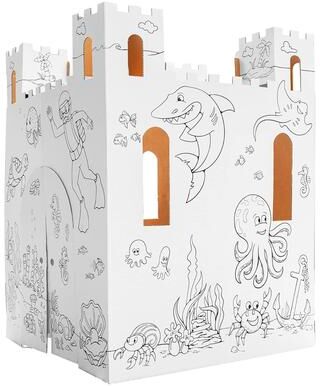 Easy Playhouse Easy: Playhouse Blank Cardboard Sand Castle Kids Art & Craft